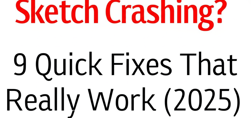 Sketch Crashing? 9 Quick Fixes That Really Work (2025)