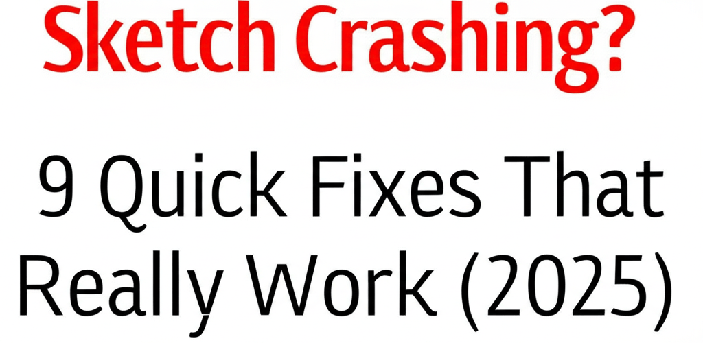 Sketch Crashing? 9 Quick Fixes That Really Work (2025)