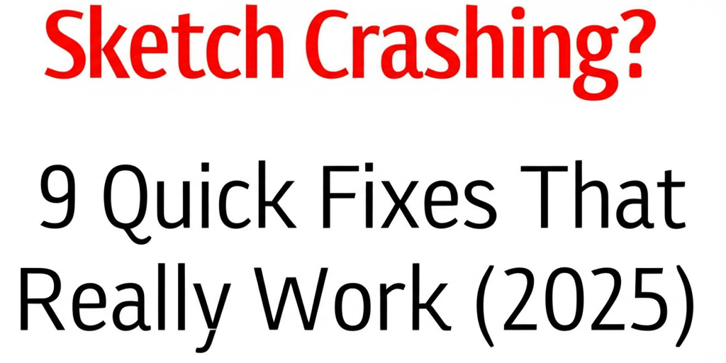 Sketch Crashing? 9 Quick Fixes That Really Work (2025)