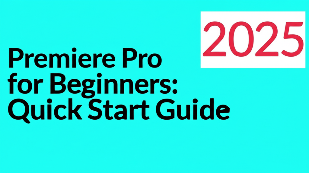 Premiere Pro for Beginners: Quick Start Guide 2025