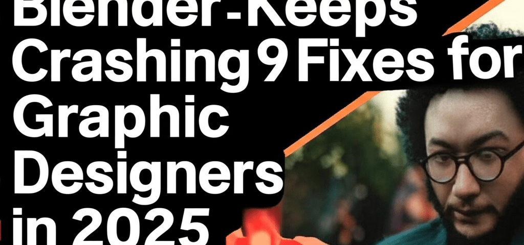 Blender Keeps Crashing? 9 Fixes for Graphic Designers in 2025