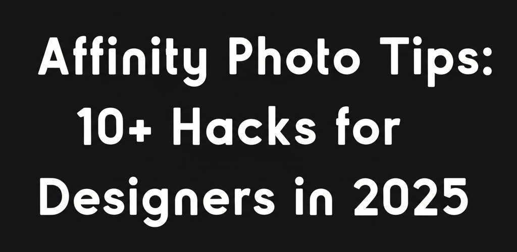 Affinity Photo Tips: 10+ Hacks for Designers in 2025