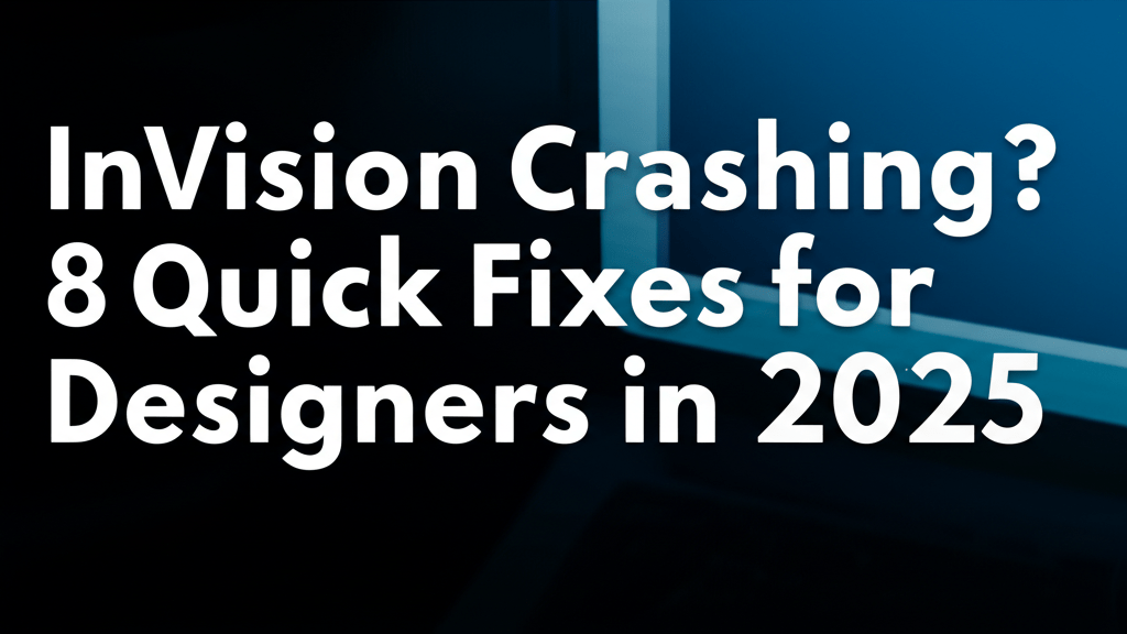 InVision Crashing? 8 Quick Fixes for Designers in 2025