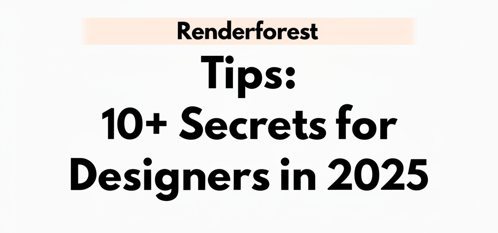 Renderforest Tips: 10+ Secrets for Designers in 2025
