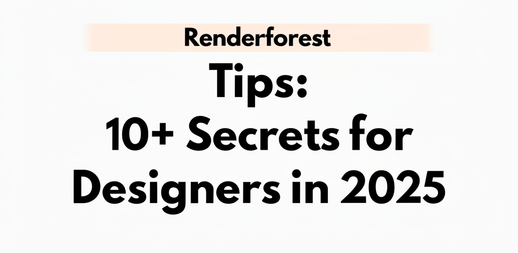 Renderforest Tips: 10+ Secrets for Designers in 2025