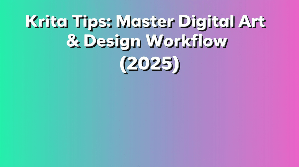 Krita Tips: Master Digital Art & Design Workflow (2025)
