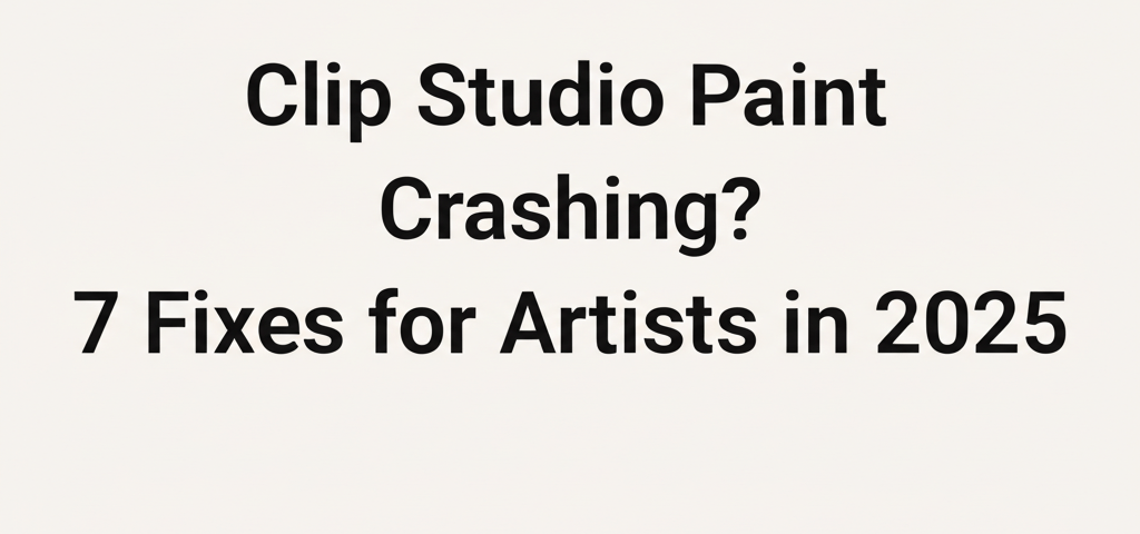 Clip Studio Paint Crashing? 7 Fixes for Artists in 2025