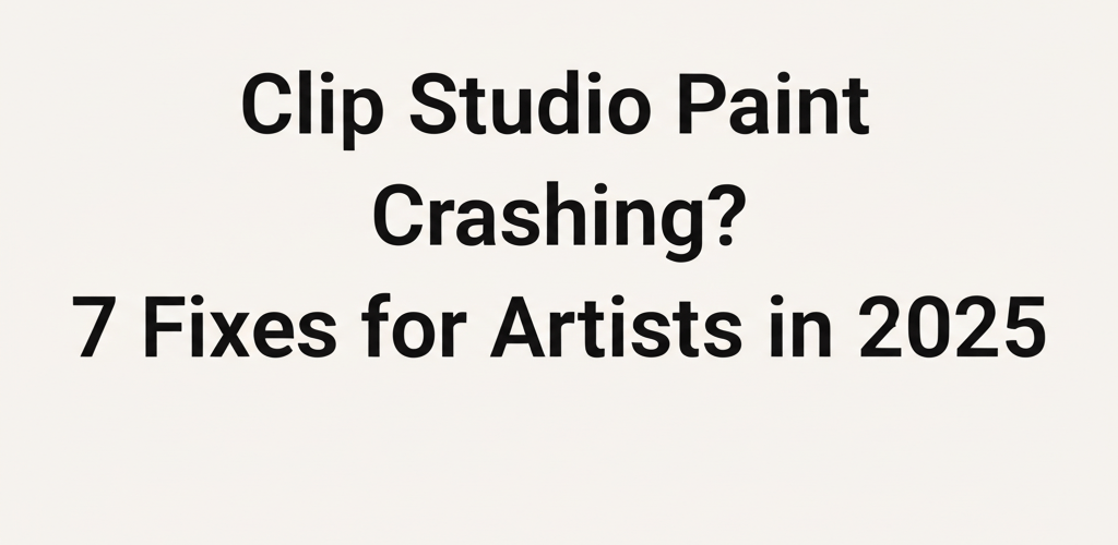 Clip Studio Paint Crashing? 7 Fixes for Artists in 2025