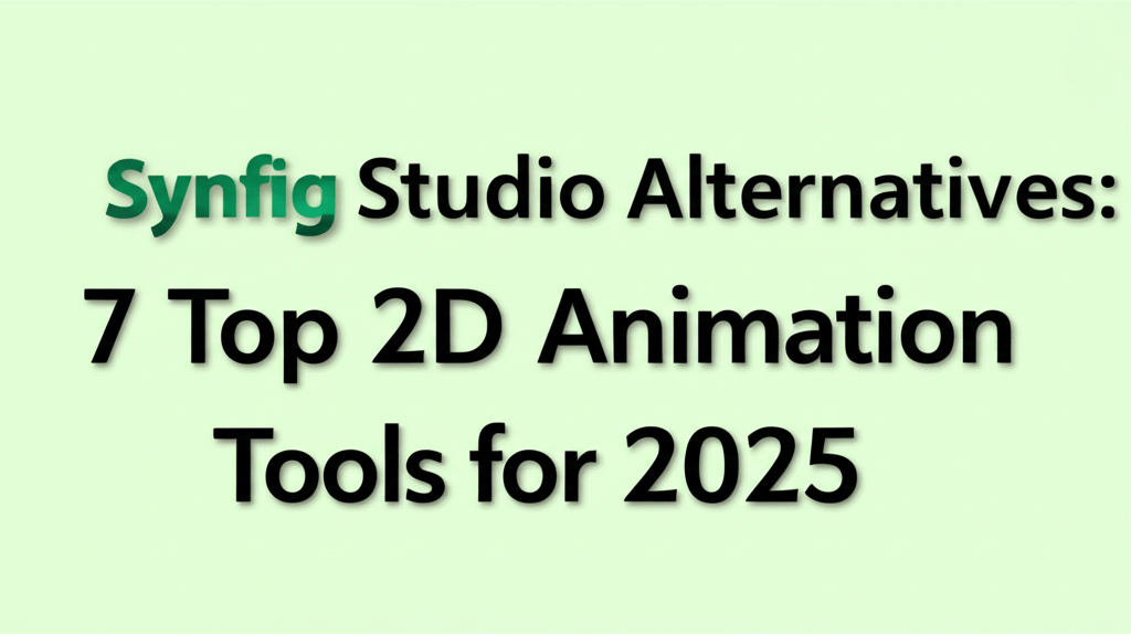 Synfig Studio Alternatives: 7 Top 2D Animation Tools for 2025