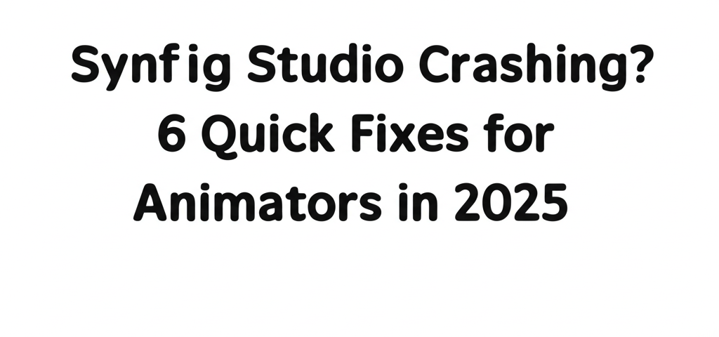 Synfig Studio Crashing? 6 Quick Fixes for Animators in 2025